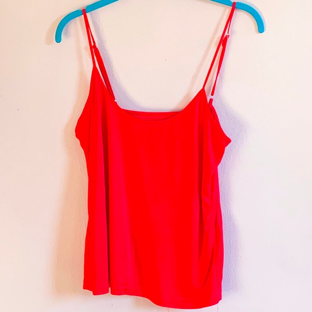 Red spaghetti strap camisole
